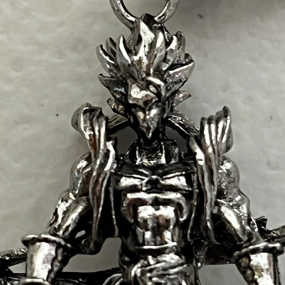 Dragonball Z Vegeta Double Sword Charm Pendant Necklace Goku - Picture 3 of 9